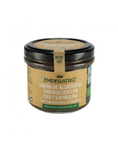 PATE CREMA DE ALCACHOFA CON CHIA Y ESPIRULINA BIO 110 GR EMPERATRIZ