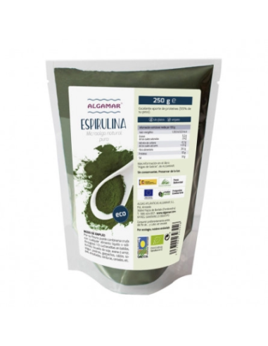 ESPIRULINA POLVO BIO 250 GR ALGAMAR