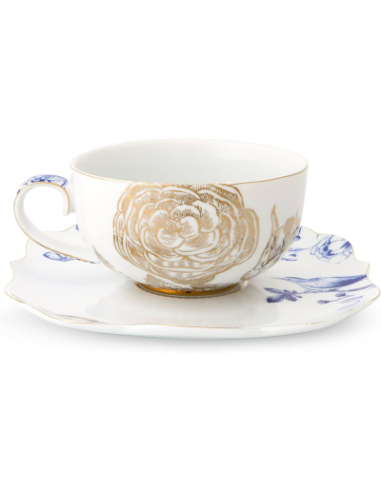 TAZA ROYAL WHITE CON PLATO 225 ML PIP STUDIO