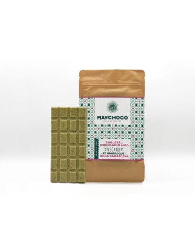 CHOCOLATE BLANCO VEGANO CON TÉ MARROQUÍ