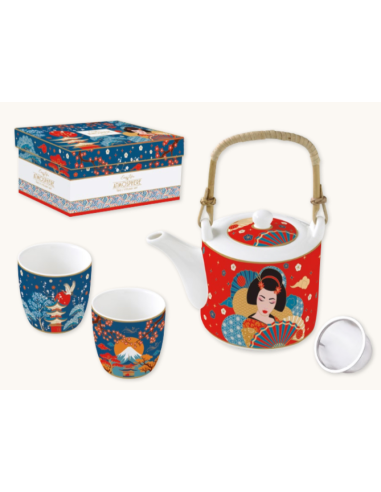 SET TETERA Y 2 TAZAS TOKYO EN CAJA REGALO EASY LIFE
