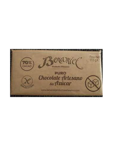 CHOCOLATE SIN AZÚCAR 115 GR BENAMIEL