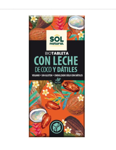 TABLETA CHOCOLATE LECHE DE COCO Y...