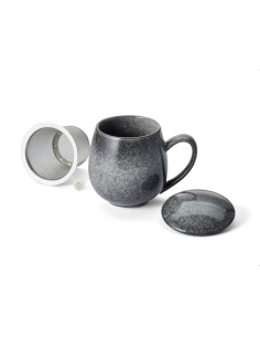 TAZA SAARA GRIS JASPEADA FILTRO Y TAPA 0.35 L 2