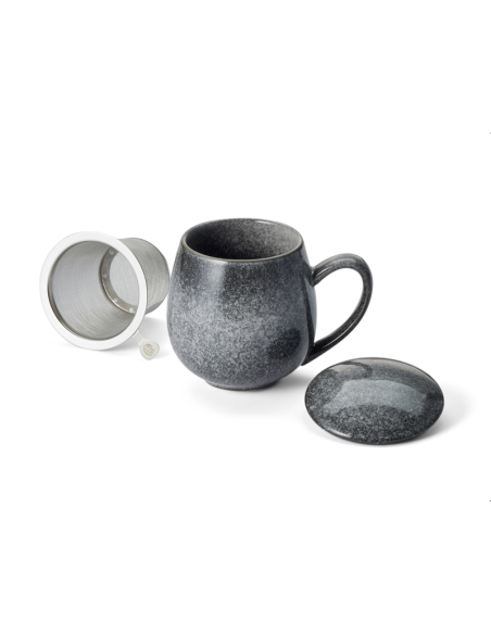 TAZA SAARA GRIS JASPEADA FILTRO Y TAPA 0.35 L