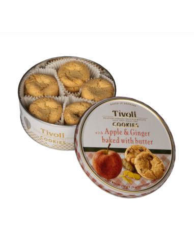 LATA GALLETAS MANZANA Y JENGIBRE TIVOLI 150 GR JACOBSEN