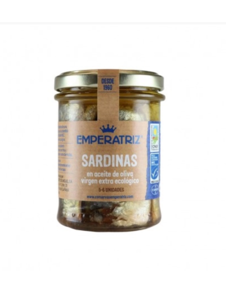 SARDINA EN ACEITE OLIVA BIO 190 GR EMPERATRIZ