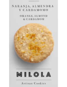 GALLETAS NARAJAS,ALMENDRA Y CARDAMOMO MILOLA 140 GRS.