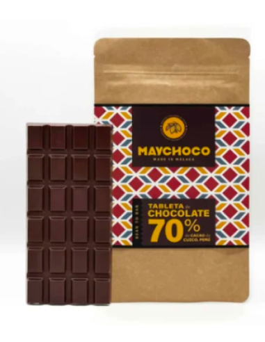 CHOCOLATE 70% CACAO CUZCO 70 GR MAYCHOCO