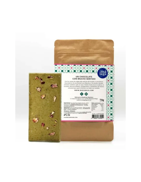 CHOCOLATE BLANCO VEGANO CON TÉ MARROQUÍ