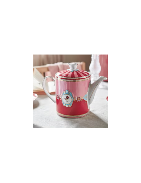 TETERA LOVE BIRDS MEDALLION RED PINK 1.3 L PIP STUDIO
