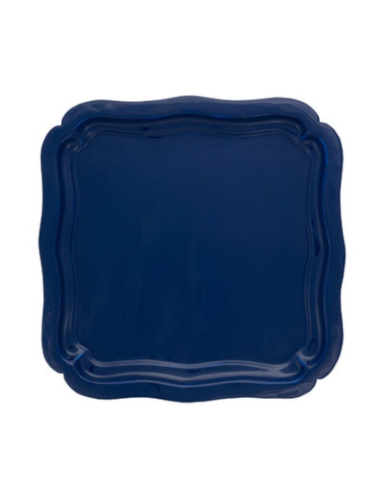 BANDEJA CUADRADA AZUL METALICA 40x40...