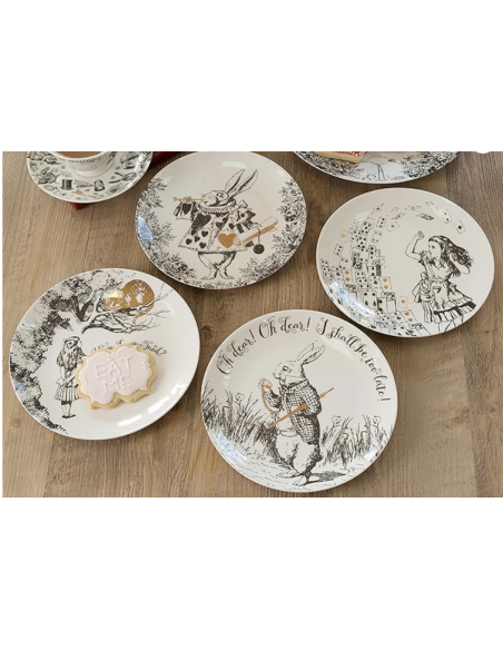 PLATOS DE POSTRE DE ALICIA EN EL PAÍS DE LAS MARAVILLAS 4 UDS V&A