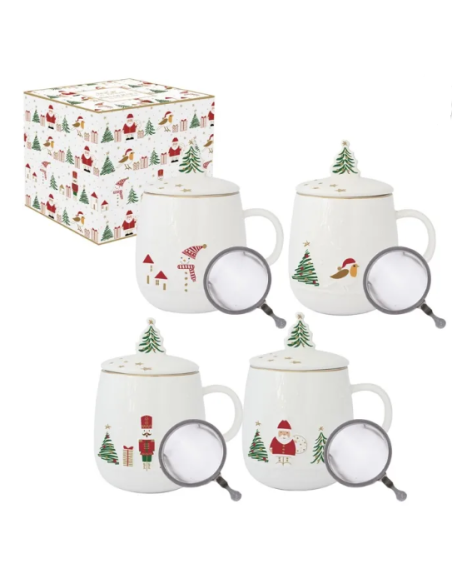 TAZA LET IT SNOW 450 ML CON FILTRO Y TAPA EASY LIFE