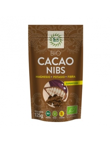 CACAO NIBS CRUDO BIO 125 GR SOL NATURAL