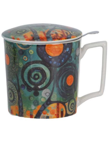 TAZA TWISTED PORCELANA 0.4 L FILTRO Y TAPA