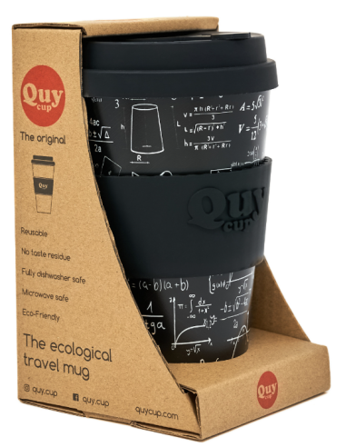 VASO CON TAPA EINSTEIN 400 ML QUYCUP