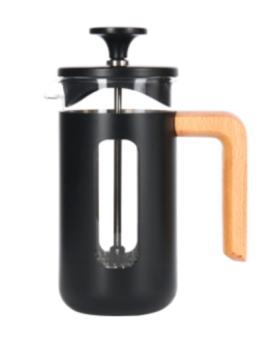 CAFETERA DE ÉMBOLO NEGRA 3 TAZAS LA...