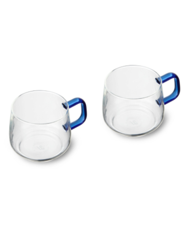 SET 2 TAZAS GYRO BLUE BOROSILICATO...