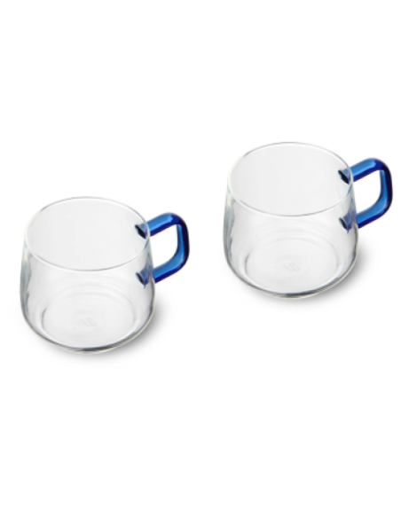 SET 2 TAZAS GYRO BLUE BOROSILICATO 275 ML LA CAFETIERE