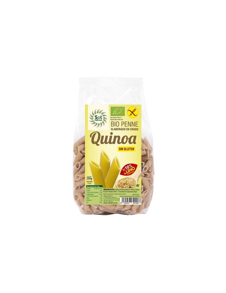 PENNE DE QUINOA CON LINO BIO SIN GLUTEN 250 GR. SOL NATURAL