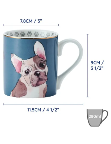 TAZA BULL DOG FRANCÉS MK