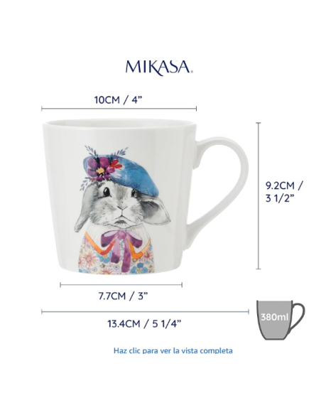 TAZA MIKASA CONEJO BOINA 380 ML