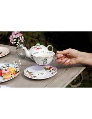 TAZA CON PLATO COLOR ALICIA EN EL...