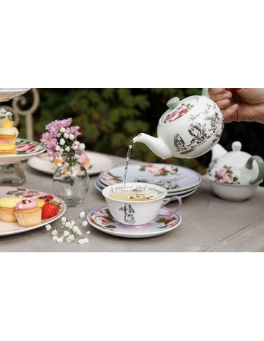 TAZA CON PLATO COLOR ALICIA EN EL...