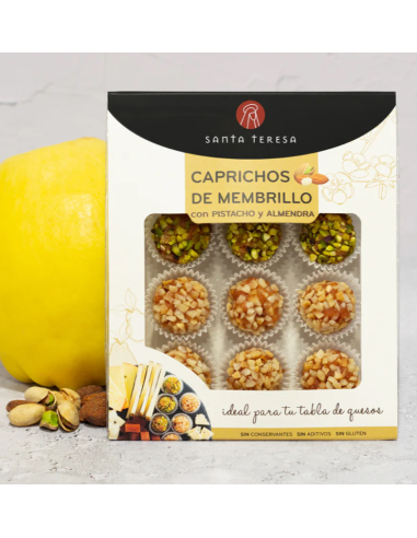 CAPRICHOS DE MEMBRILLO CON PISTACHO