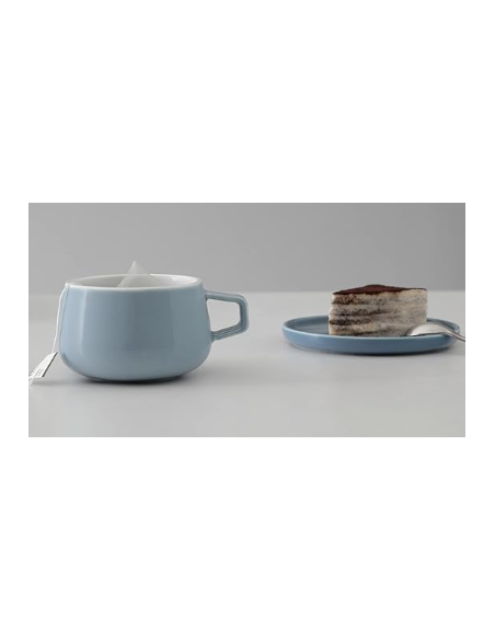 TAZA VIVA CLASSIC ELLA AZUL 0.25 L CON PLATO VIVA ESCANDINAVIA