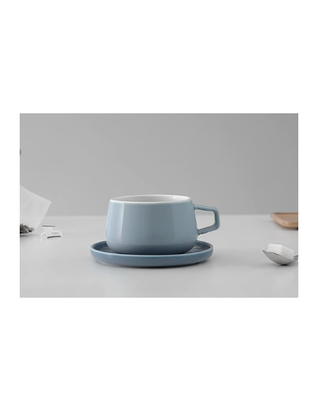 TAZA VIVA CLASSIC ELLA AZUL 0.25 L CON PLATO VIVA ESCANDINAVIA