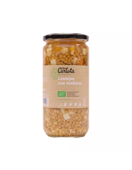 LENTEJAS CON VERDURAS BIO 720 GR CARLOTA ORGANIC
