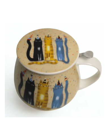 TAZA PARTY PORCELANA 0,4 L FILTRO Y TAPA