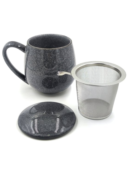 TAZA SAARA GRIS JASPEADA FILTRO Y TAPA 0.35 L