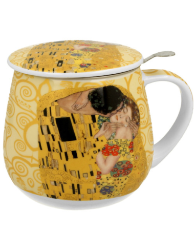TAZA KLIMT KISS OCRE PORCELANA 0.4L...
