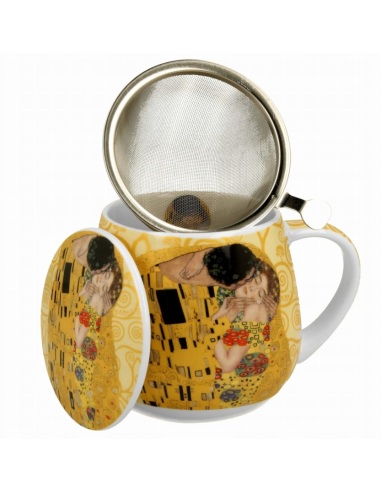 TAZA KLIMT KISS OCRE PORCELANA 0.4L...
