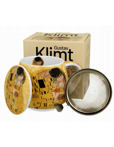 TAZA KLIMT KISS OCRE PORCELANA 0.4L...
