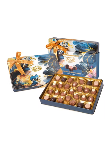 LATA BOMBONES AZUL FLORAL 330 GR BOLÇI