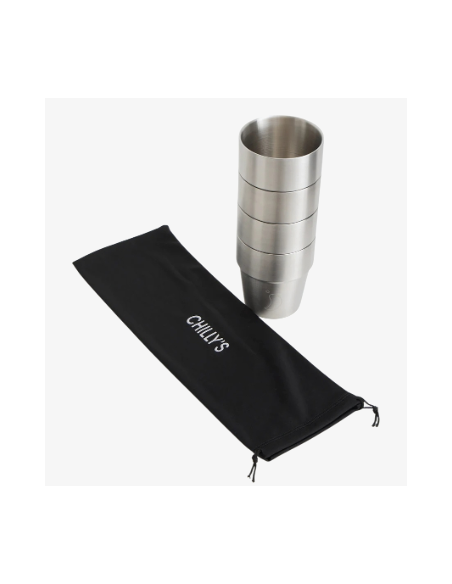 SET 4 VASOS CHILLYS ACERO 18/8 300 ML