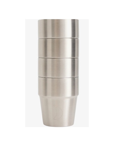 SET 4 VASOS CHILLYS ACERO 18/8 300 ML