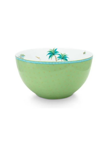 BOWL JOLIE GOLD DOTS GREEN 15 CM PIP...