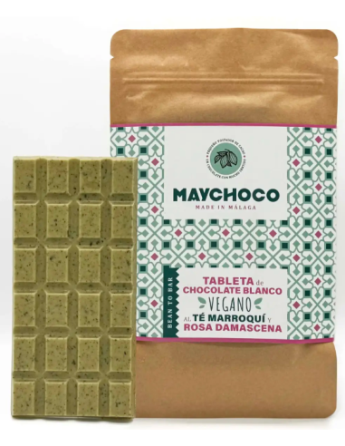 CHOCOLATE BLANCO VEGANO CON TÉ MARROQUÍ