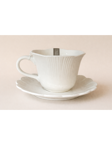 TAZA FLEURI WHITE CON PLATO 250 ML...