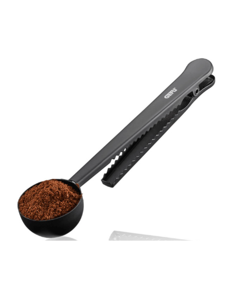 CUCHARA MEDIDORA DE CAFÉ CON PINZAS CLIPPO