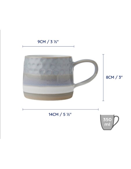 TAZA GRIS TEXTURIZADO MUG09 320 ML MK
