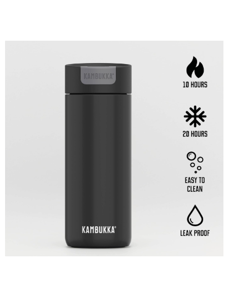 VASO TÉRMICO KAMBUKKA OLYMPUS JET BLACK 300 ML