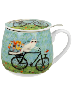 TAZA BICYCLE PORCELANA 0.4 L FILTRO Y TAPA