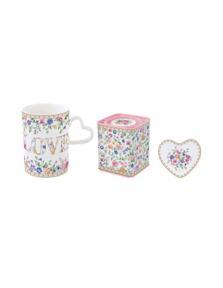 SET MON AMOUR TAZA 350 ML LATA Y PLATO EASY LIFE