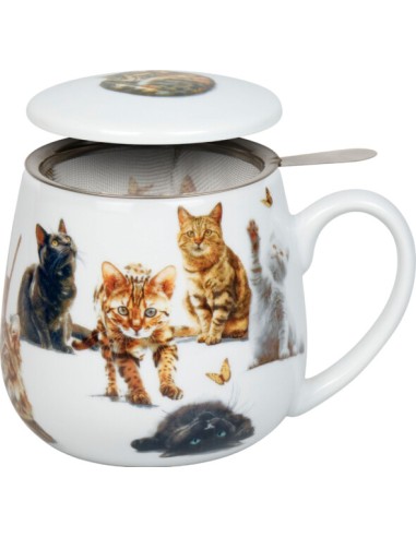 TAZA GATOS PEQUEÑOS FILTRO Y TAPA 400...